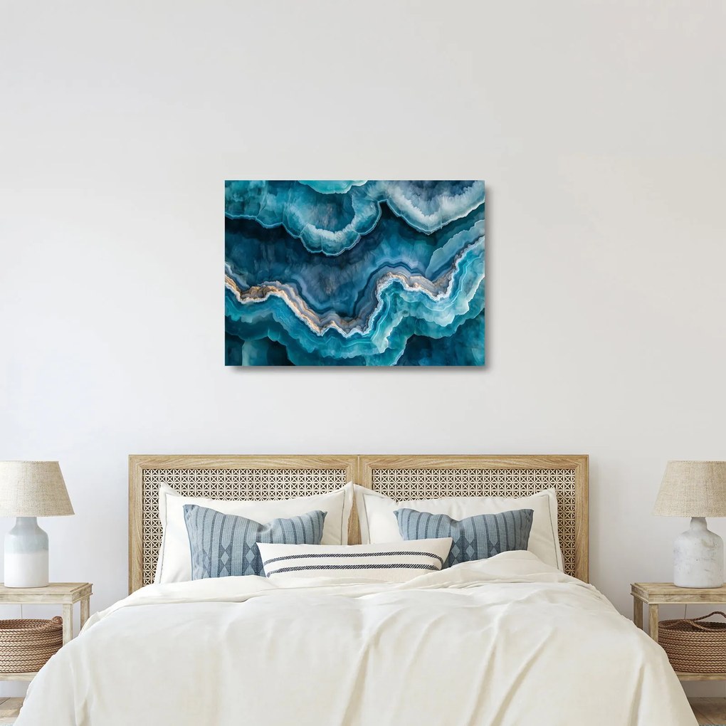 Obraz na szkle - Detal akwamarynu (70x50 cm)