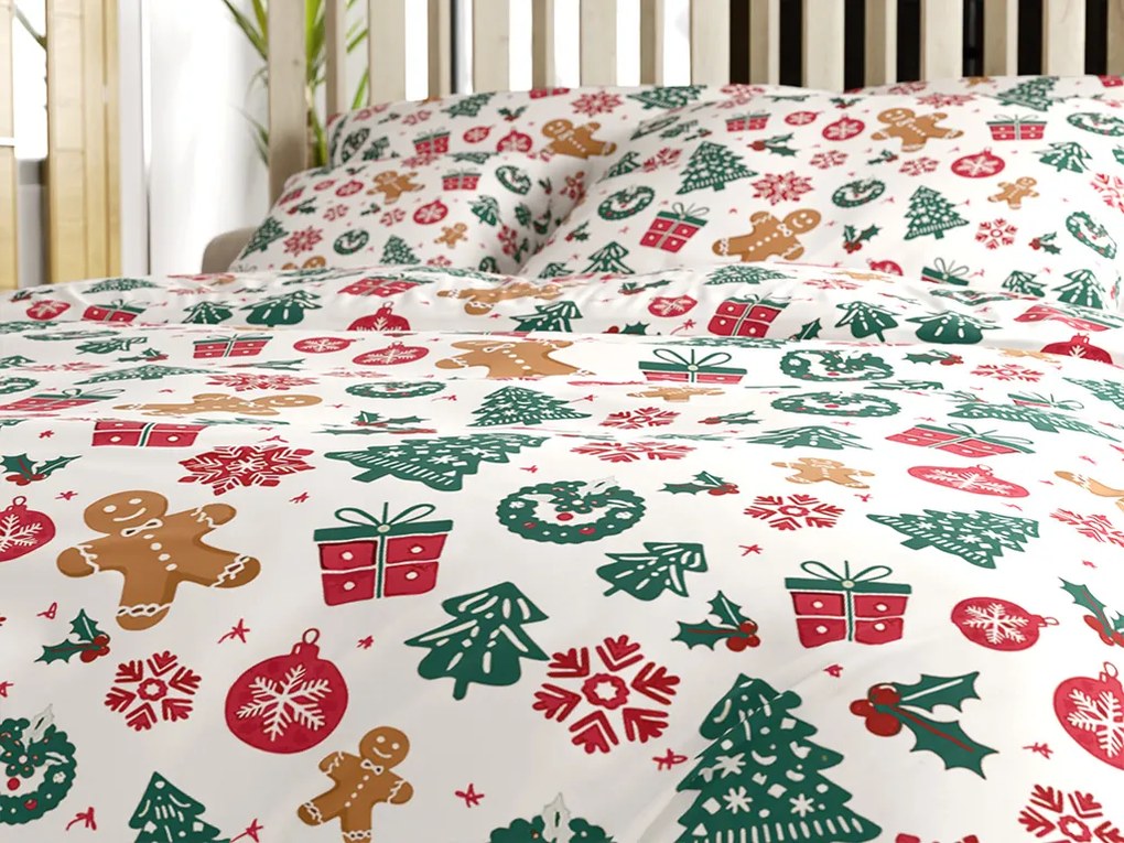 PrzytulneMieszkanie.pl PrzytulneMieszkanie.pl Bawełniana pościel MERRY MOOD biała Rozmiar pościeli: 70 x 90 cm | 140 x 200 cm