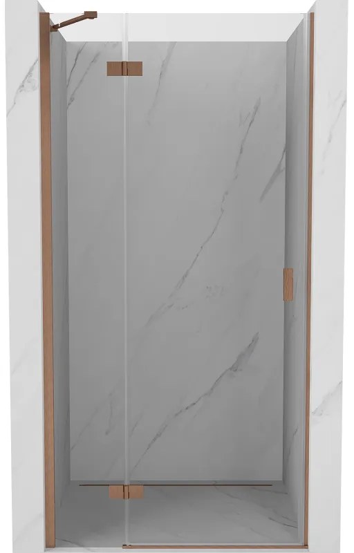 Mexen Mist-H drzwi prysznicowe uchylne lewe 70 cm, transparent, miedź szczotkowana - 8A5-070-000-65-00-L