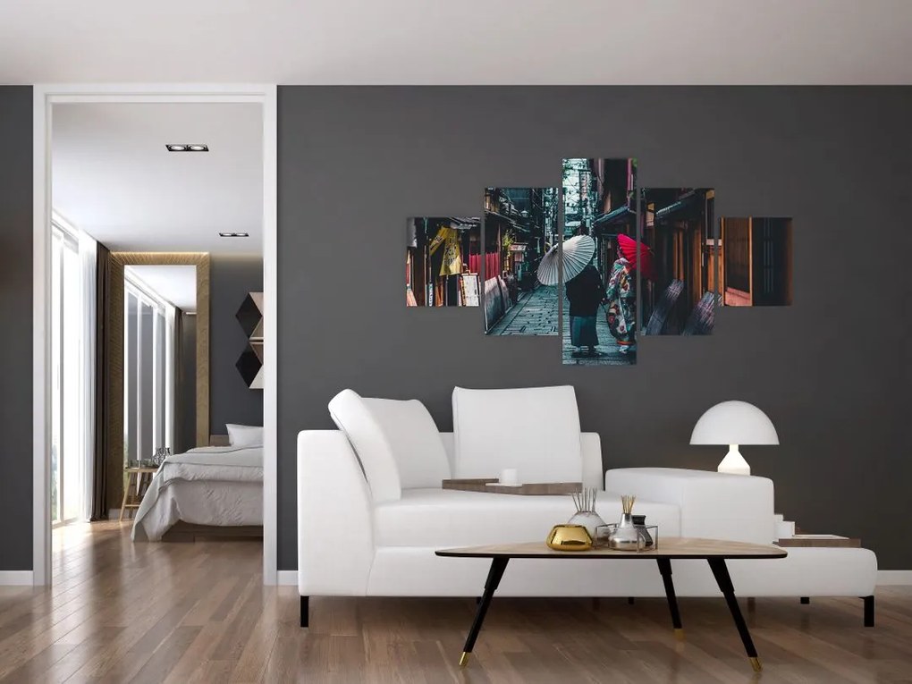 Obraz - Spacer po Tokio (125x70 cm)