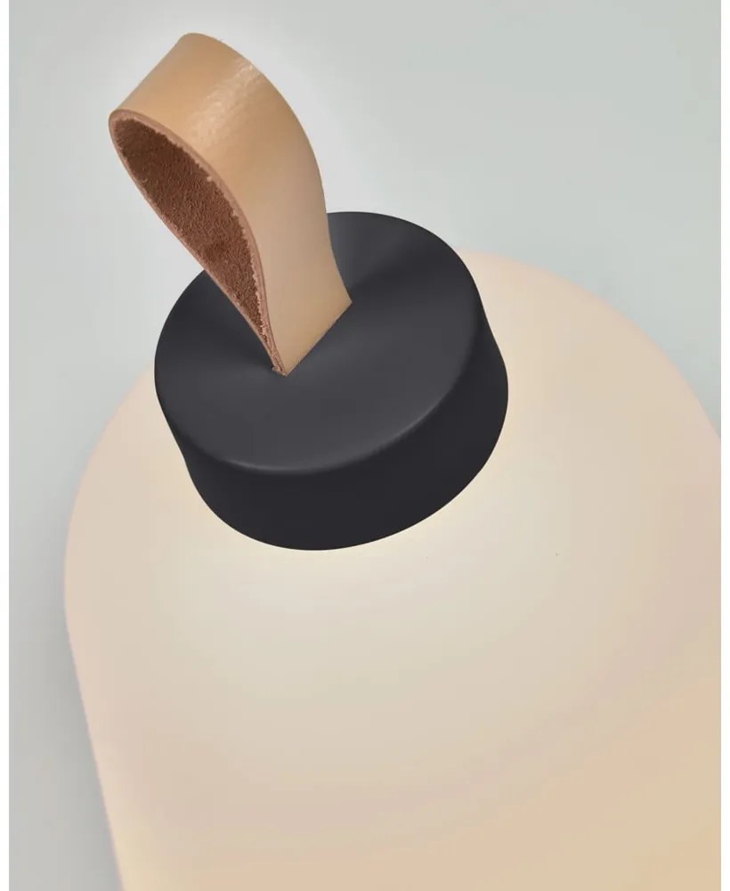 Biała plastikowa lampa stołowa LED ze ściemniaczem (wysokość 24 cm) Udiya – Kave Home