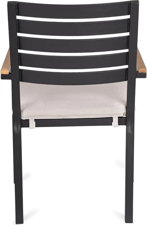 Antracytowe metalowe krzesło ogrodowe Henna – Bizzotto