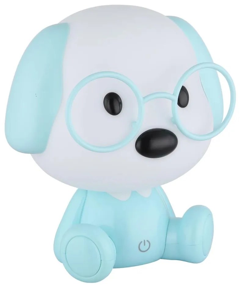 Globo 21761B - LED lampka nocna dla dzieci PUPPY 1W/5V 500 mAh niebieska
