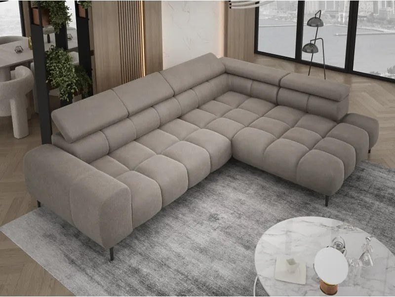 Narożnik PLAZA L Prawostronny w tkaninie Promocyjnej APHRODITE 04 WERSAL