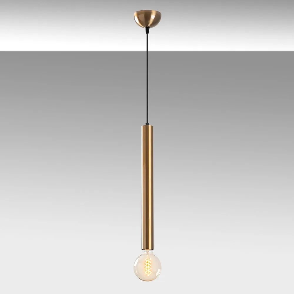 Lampa wisząca w kolorze złota z metalowym kloszem ø 4 cm Tempo – Opviq lights