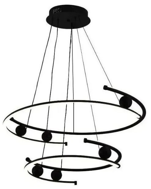 LED regulowany żyrandol na linkę LED/80W/230V 3000-6500K + DO