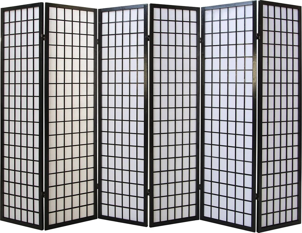 Przegroda pokojowa 264x175x2,2 cm czarna Shoji