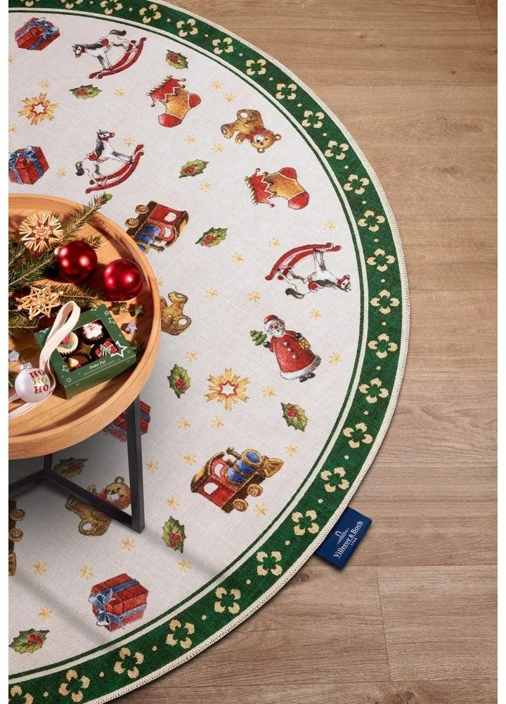 Zielony okrągły dywan ze świątecznym motywem ø 150 cm Green Christmas – Villeroy&amp;Boch