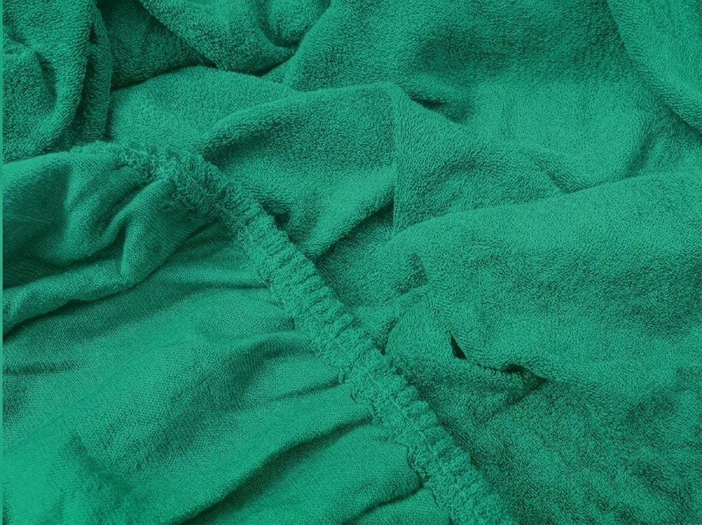 PrzytulneMieszkanie.pl Frotte prześcieradło PREMIUM miętowe 200x220 cm