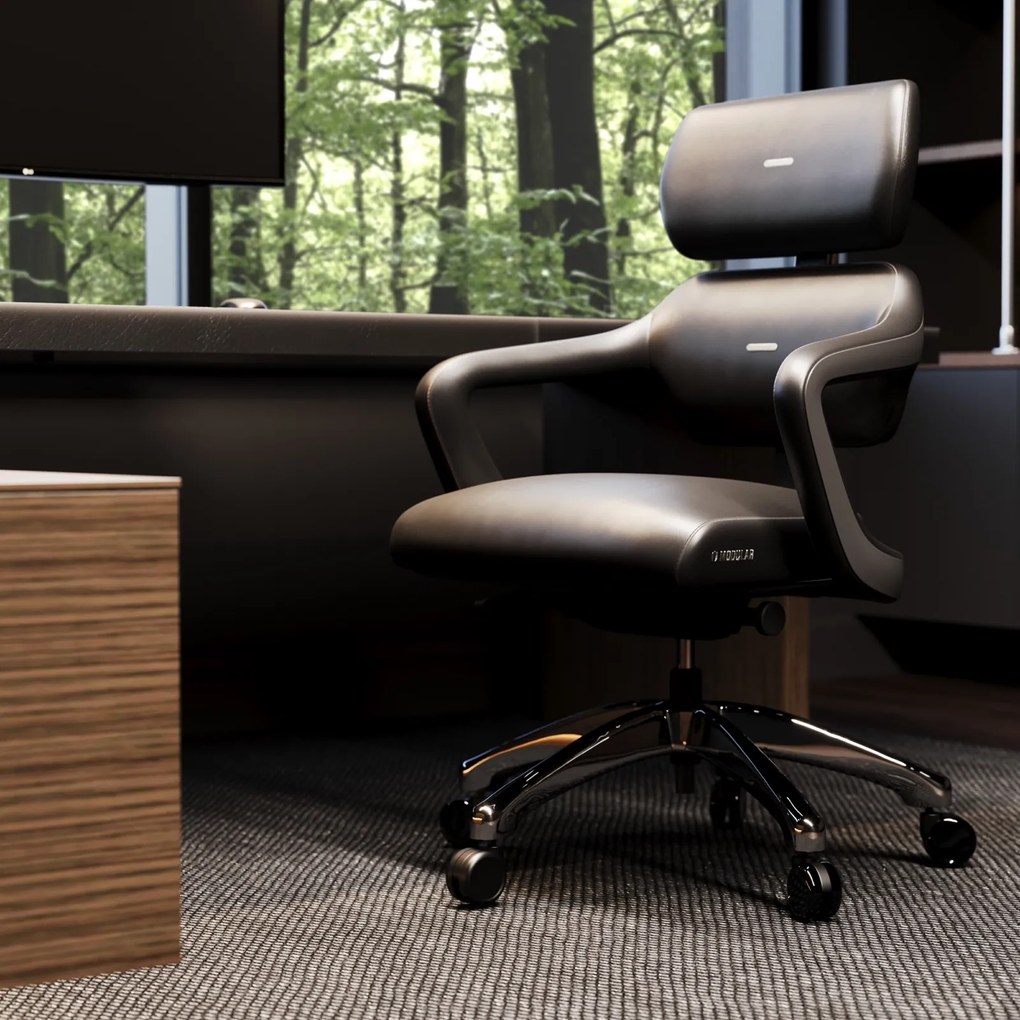 Modułowy fotel ergonomiczny do biura Diablo V-Modular Carbon Black