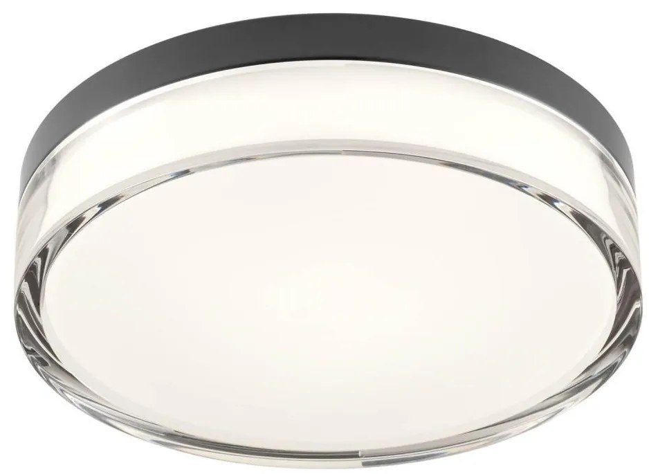 Redo 01-3735 - Lampa sufitowa LED FRISBI 12W 230V 3000/4000K IP44 czarna