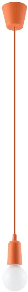 Pomarańczowa lampa wisząca industrialna - 3X EX541 D6-M02