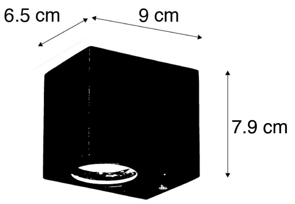Inteligentna lampa ścienna brązowa rdza IP44 z WiFi GU10 - Baleno