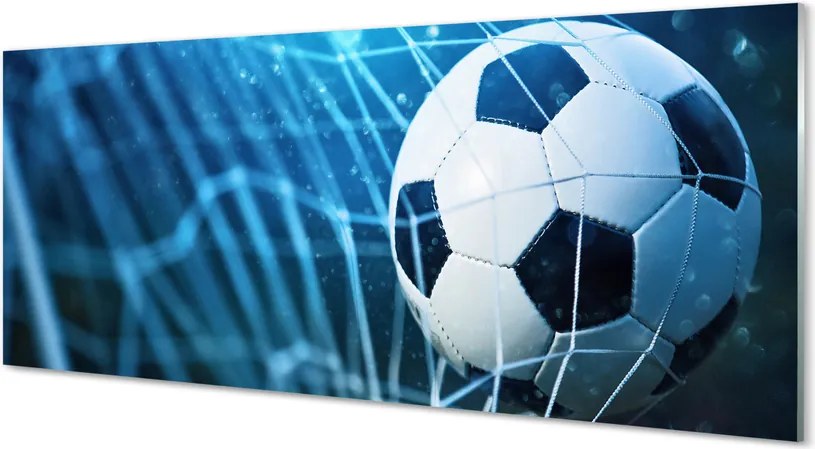 Szkło do Kuchni na Ścianę Futbolowa Wizja w Błękicie