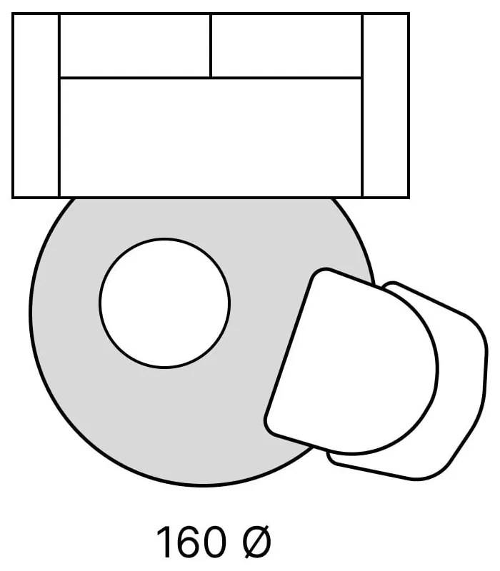 Antracytowy okrągły dywan ø 160 cm Leon – Villeroy&amp;Boch