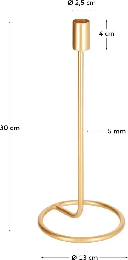 Metalowy świecznik Babirye – Kave Home