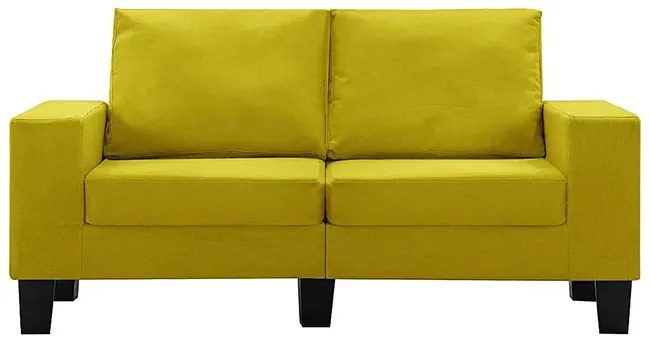 Ponadczasowa dwuosobowa żółta sofa - Lurra 2Q