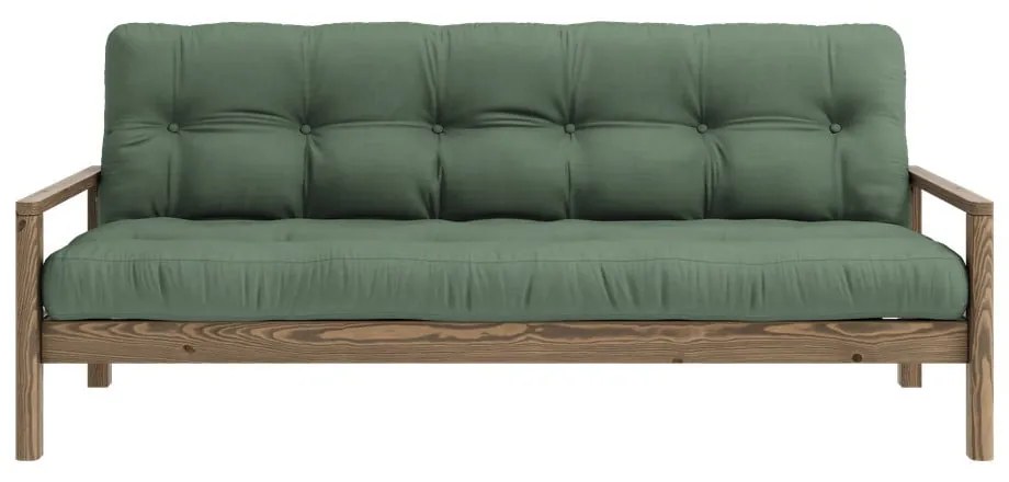 Zielona rozkładana sofa 205 cm Knob – Karup Design