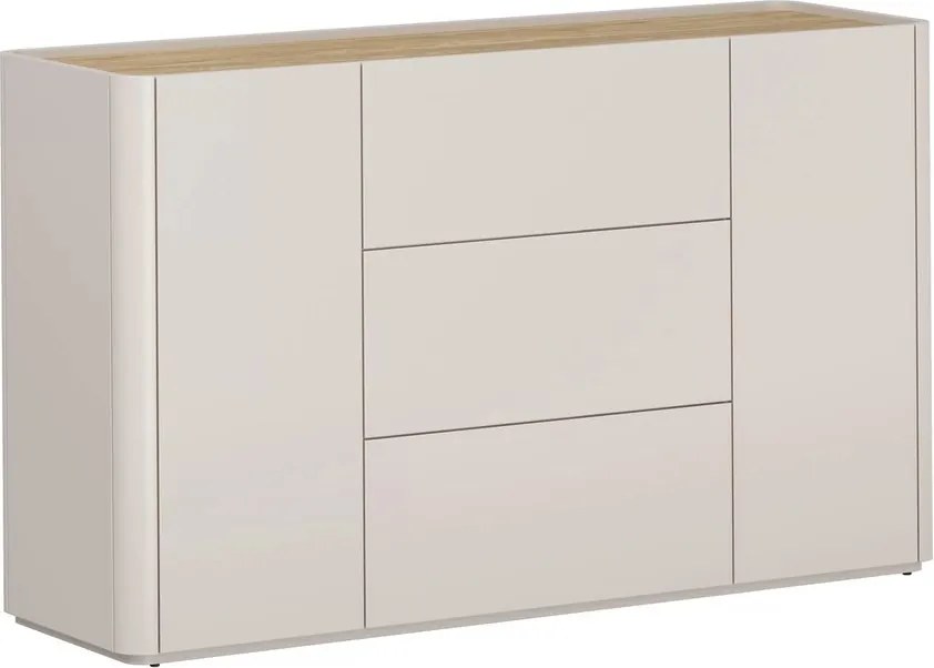 Komoda Elivo 150 cm z szufladami - kaszmir / dąb olejowany