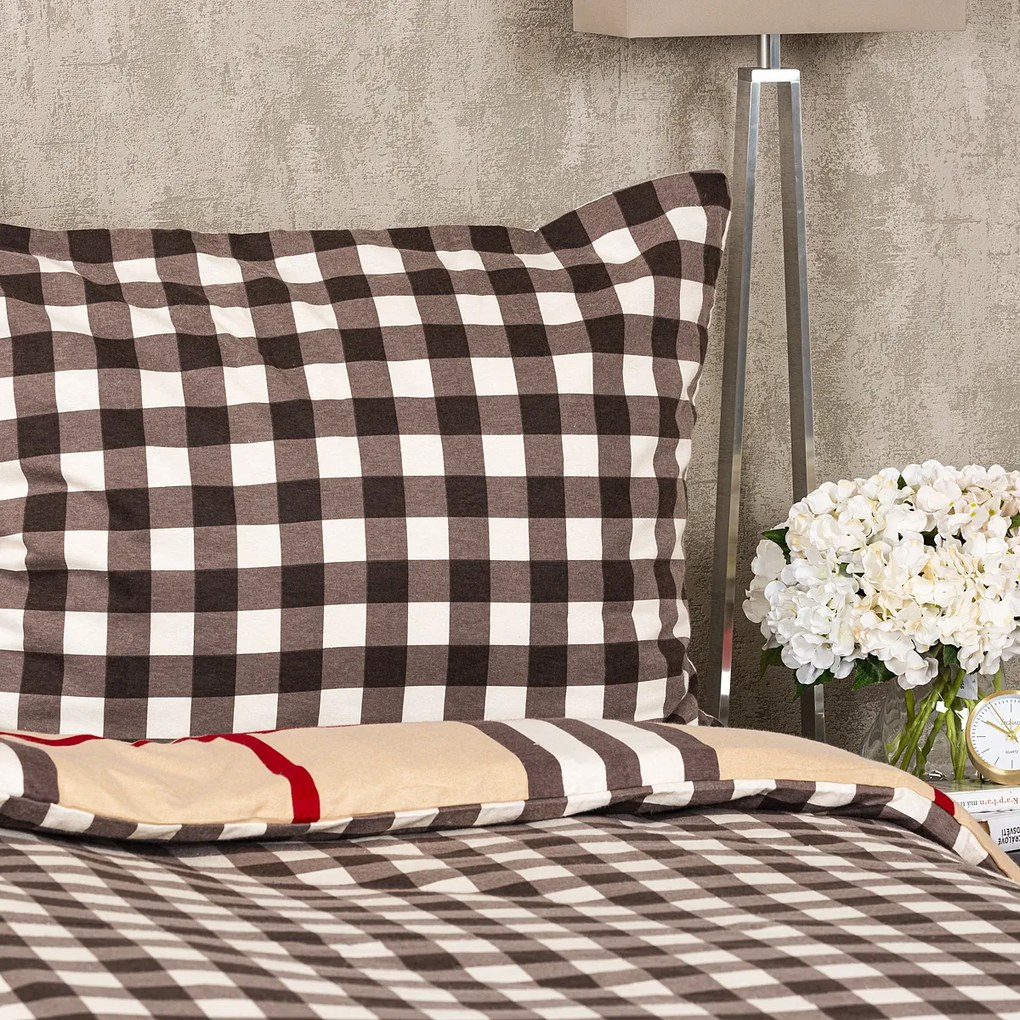 4Home Pościel flanelowa Kostka, 160 x 200 cm, 70 x 80 cm