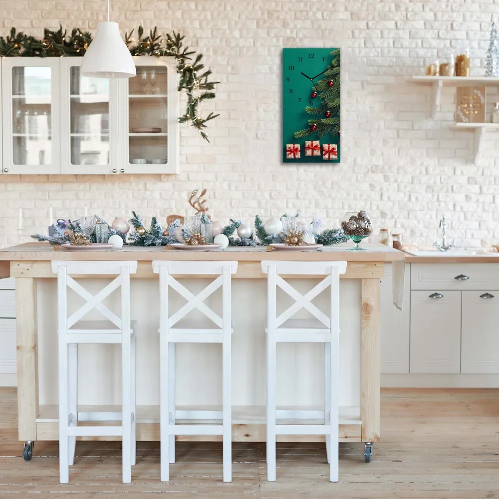 Zegar ścienny Prezenty Choinka Święta Zima