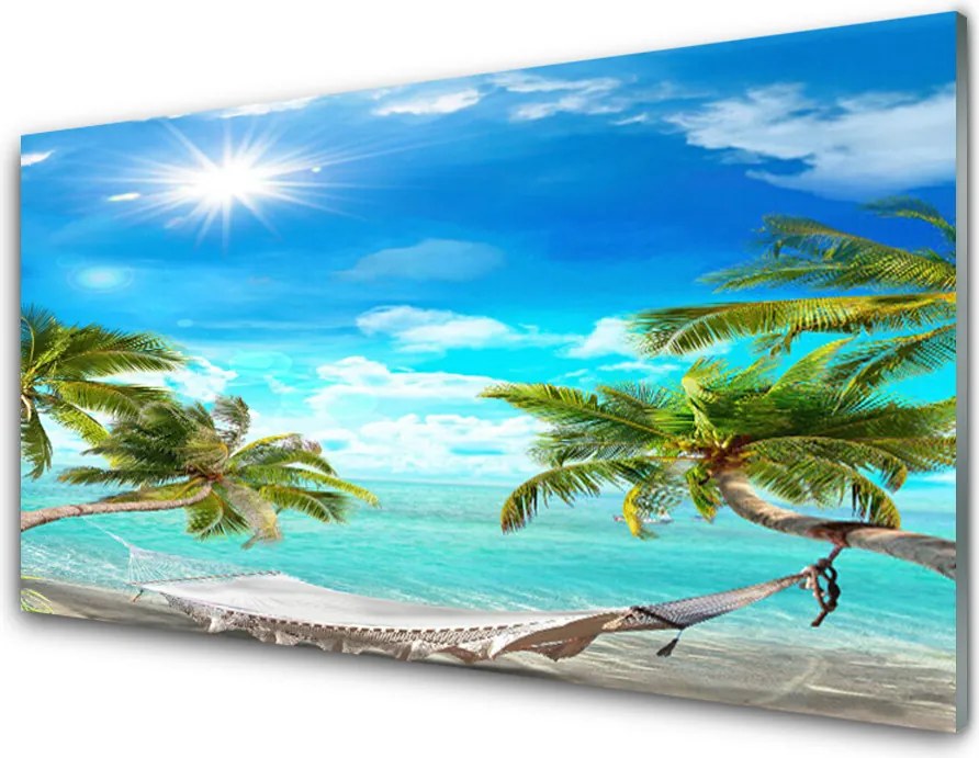 Panel Szklany Relaks w Cieniu Tropików