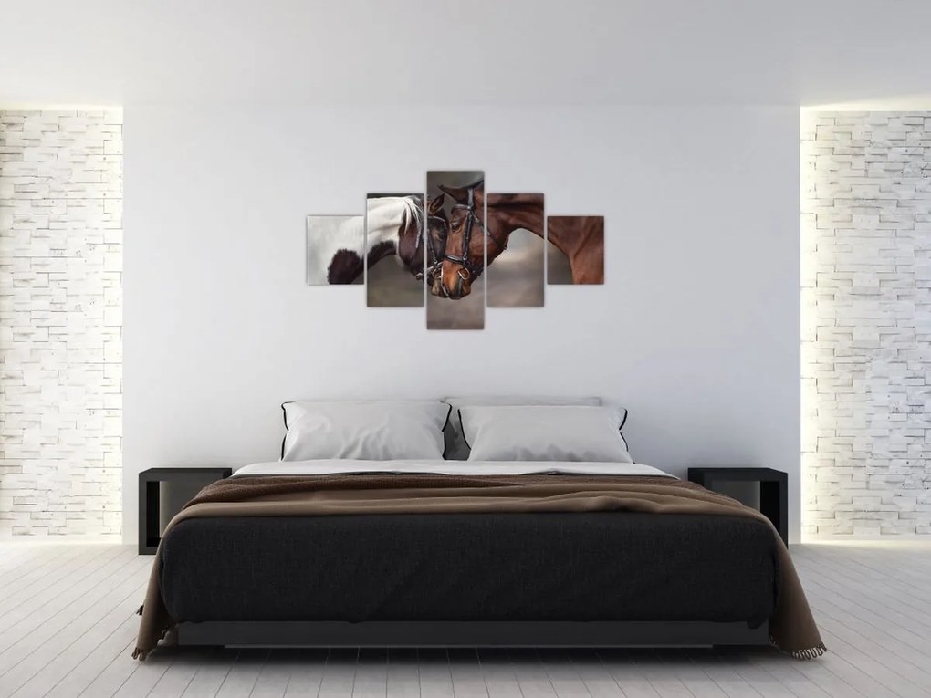 Obraz - Zakochane konie (125x70 cm)