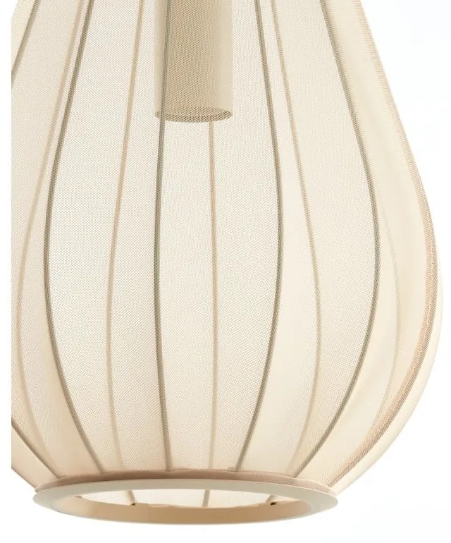 Beżowa lampa wisząca z tekstylnym kloszem Itela – Light &amp; Living