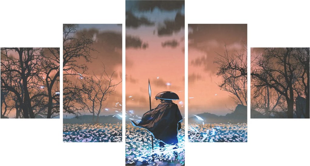 Obraz - Ilustracja przedstawiająca wojownika (125x70 cm)