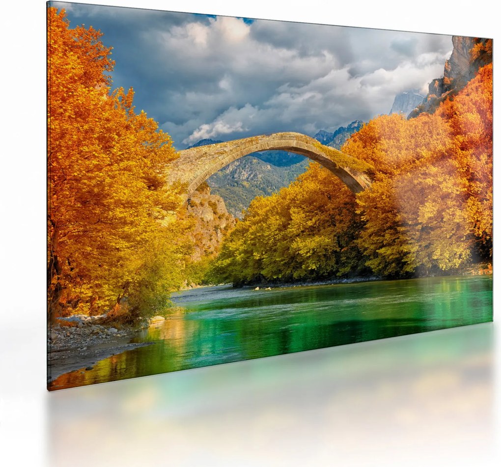 Obraz na szkle - Most Konitsa (70x50 cm)