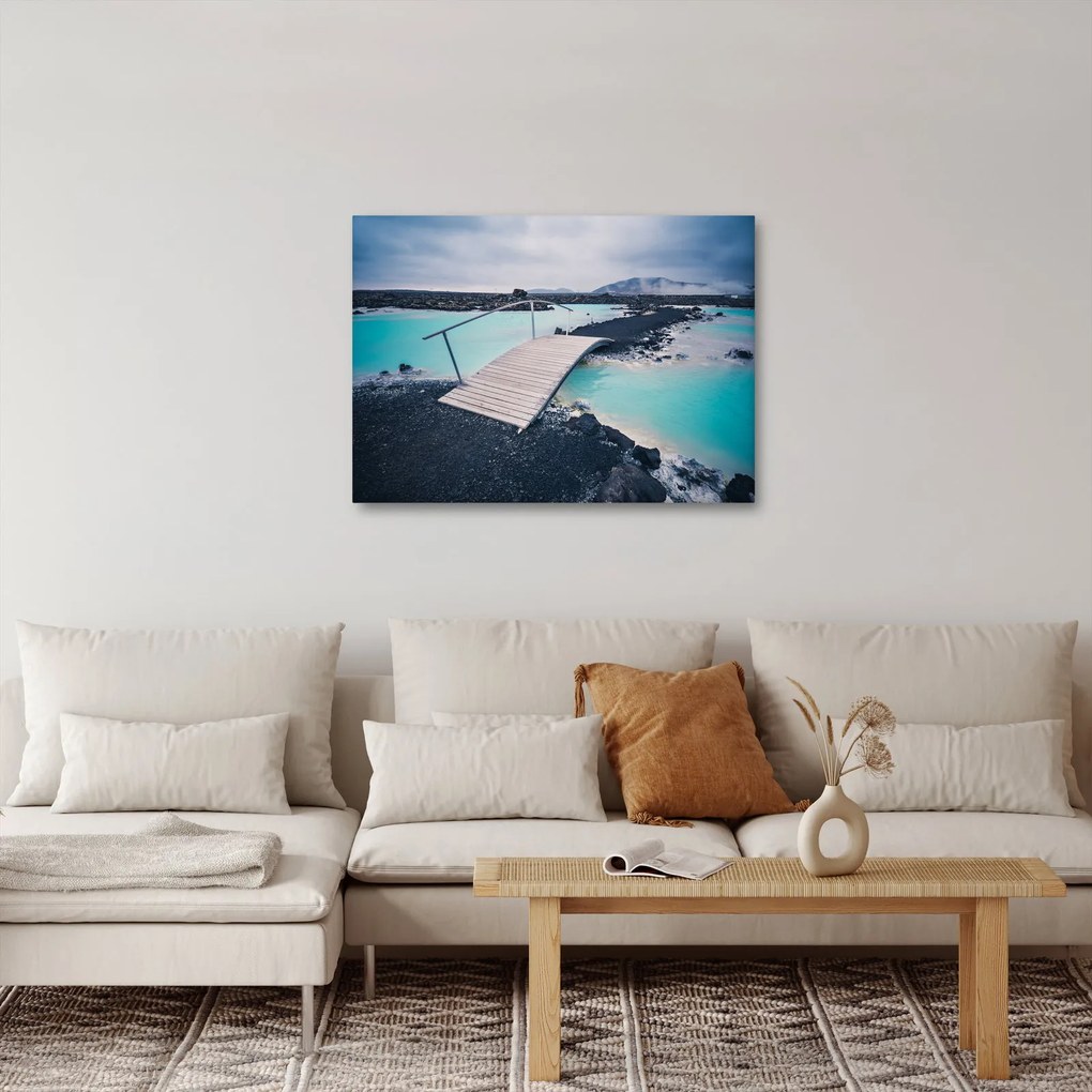 Obraz drewnianego mostu (70x50 cm)
