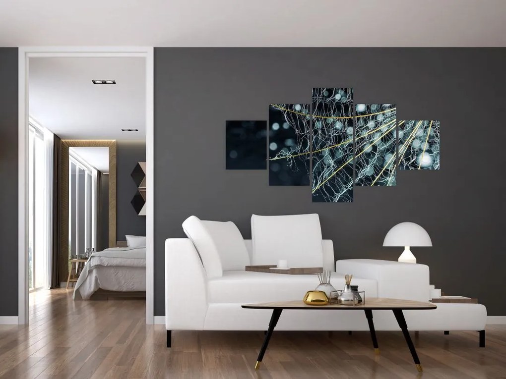 Obraz - Kwiat z pajęczyną (125x70 cm)