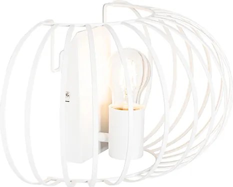 Designerska lampa ścienna biała 39 cm - Johanna