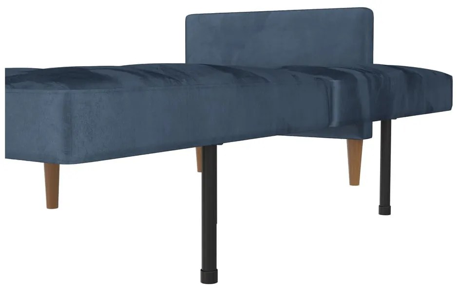 Niebieska aksamitna rozkładana sofa 207 cm Lilly – Støraa