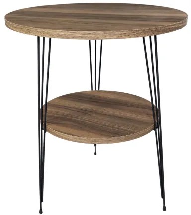 Stolik boczny, kawowy, orzech