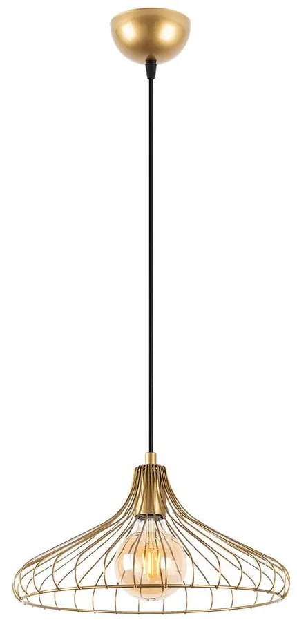 Lampa wisząca w kolorze złota z metalowym kloszem ø 36 cm Depay – Opviq lights