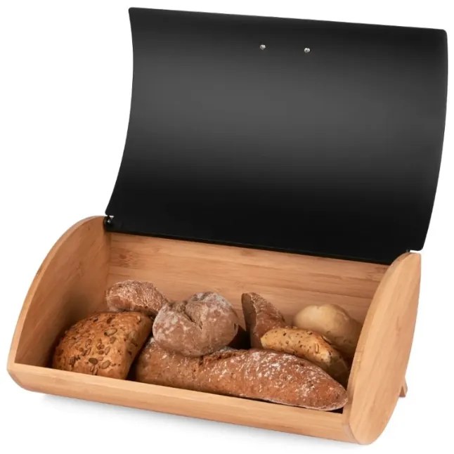 Pojemnik na chleb czarny bambusowy CRUSTY