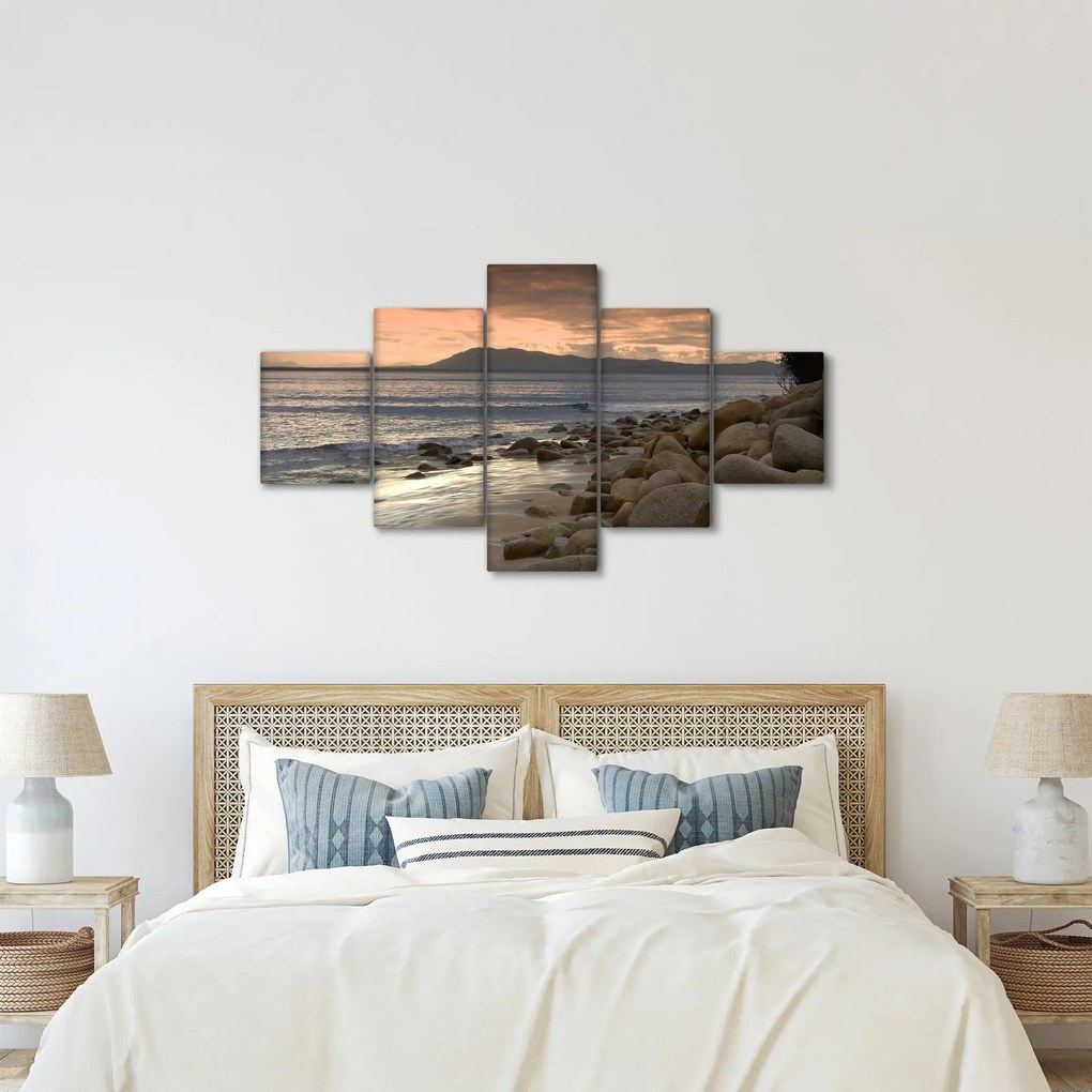 Obraz - Morze i góry (125x70 cm)