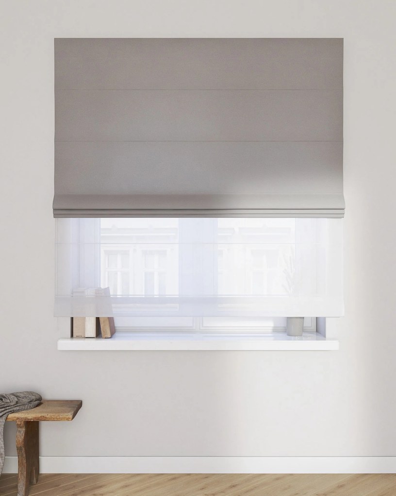 Roleta rzymska dzień noc Duo kolor szary