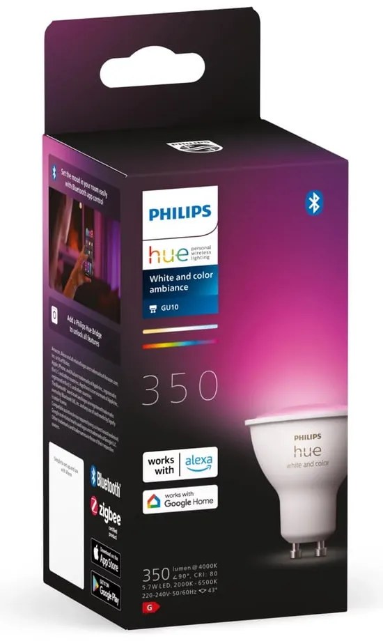 Inteligentna żarówka LED z gwintem GU10, 6 W White and color ambiance – Philips Hue