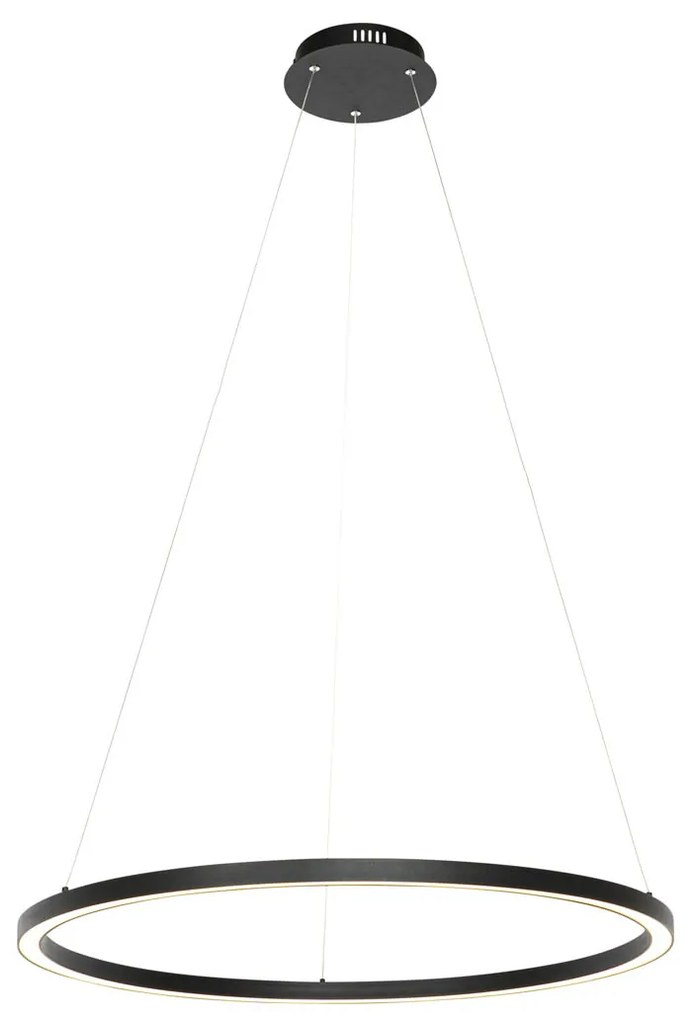 Inteligentna lampa wisząca czarna 80 cm z LED i RGBW - GirelloDesignerski Oswietlenie wewnetrzne