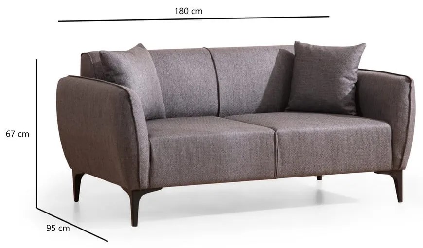 Ciemnoszara sofa Belissimo – Balcab Home