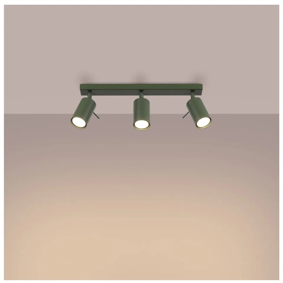 Zielona lampa punktowa 6x45 cm Etna – Sollux