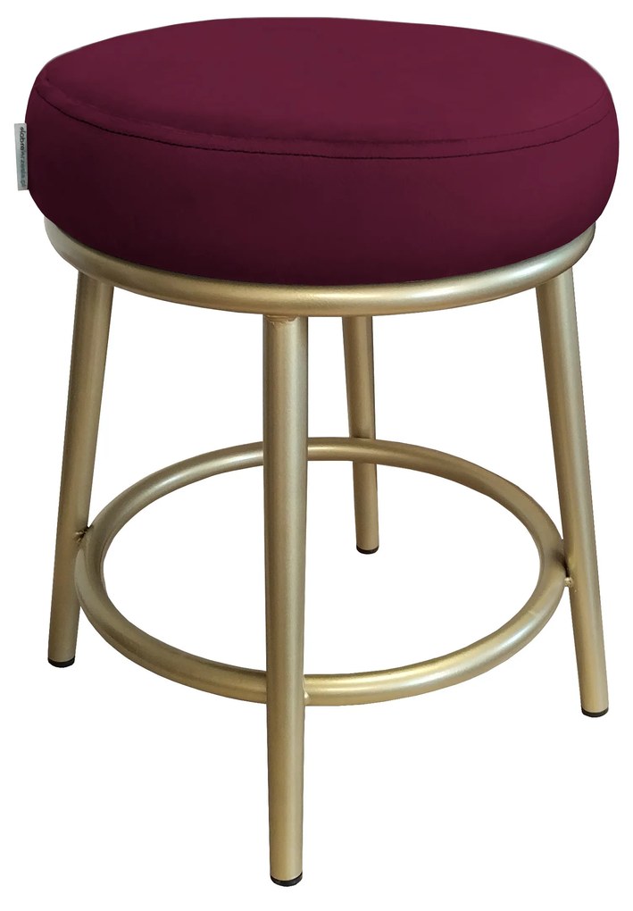 Taboret Ben noga metalowa złota MG02