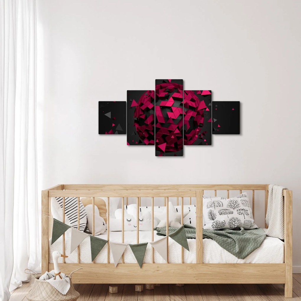 Obraz abstrakcji 3D (125x70 cm)