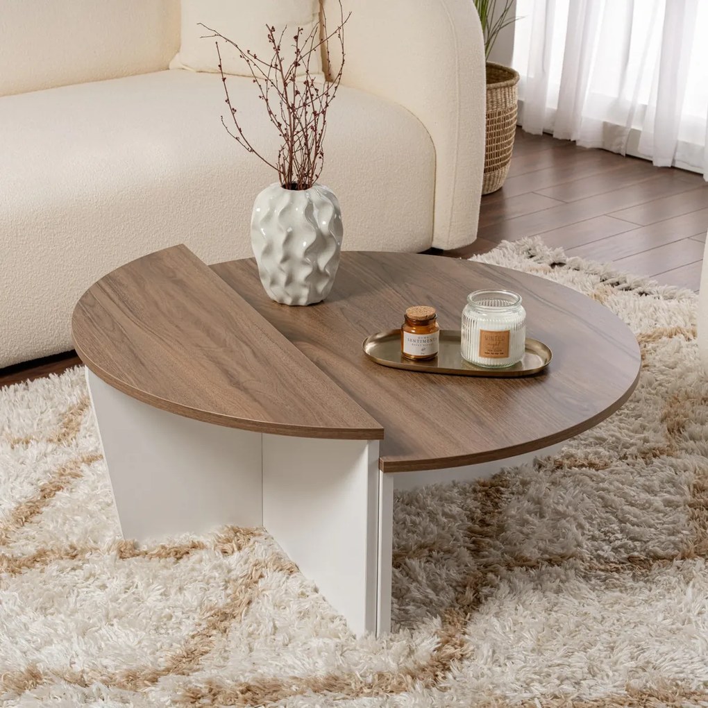 Stolik konferencyjny Orion Walnut White