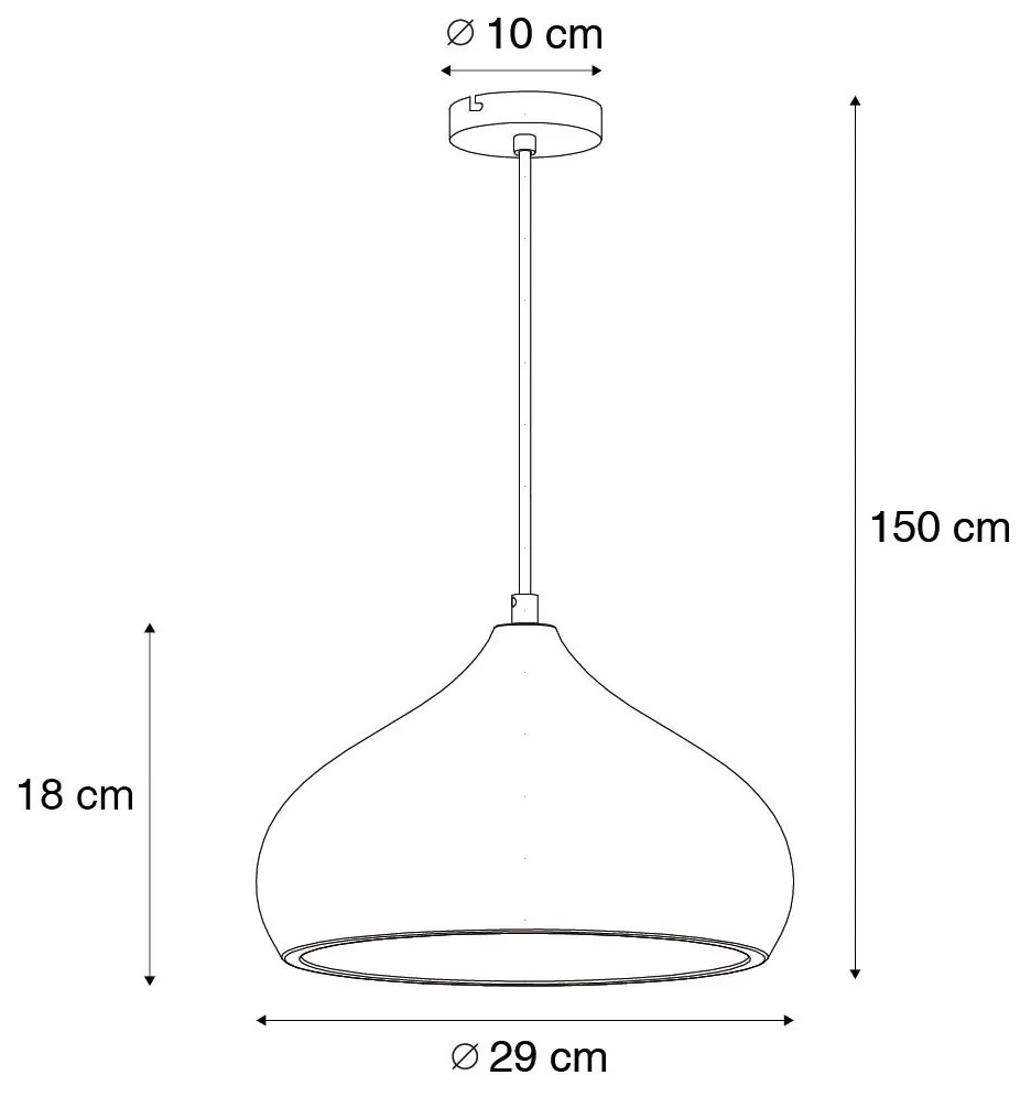 Nowoczesna betonowa lampa wisząca - Nick Nowoczesny Oswietlenie wewnetrzne