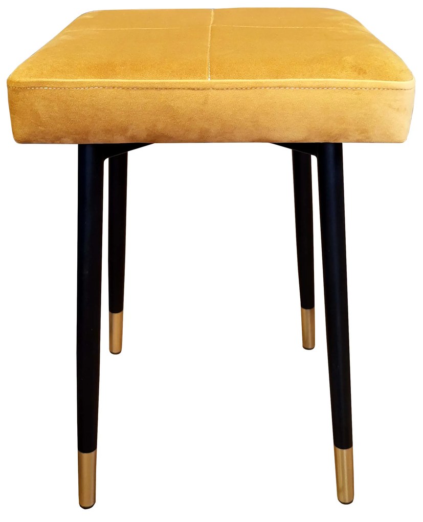 Taboret MAX MG15 miodowy podstawa czarna/złota