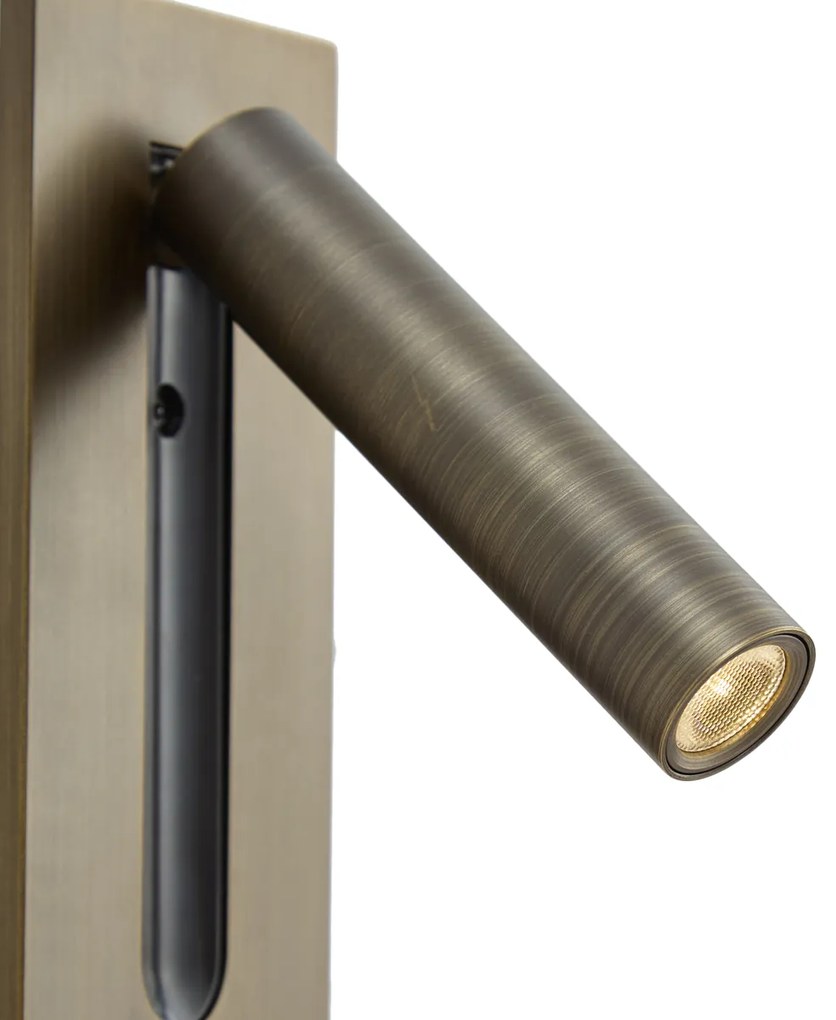 Nowoczesny kinkiet w kolorze ciemnego brązu z diodą LED - Plaza