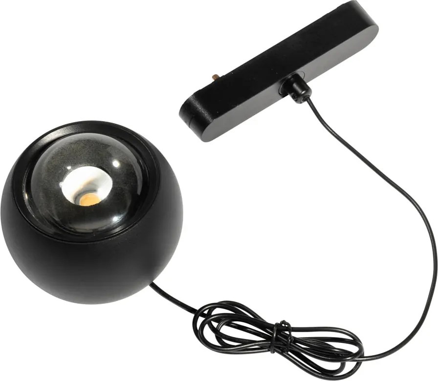Nowoczesna czarna lampa wisząca do systemu szynowego jednofazowego z LED - Magnetic Lance
